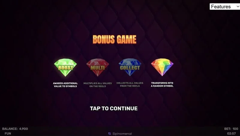 3 Sparking Crowns bonusa spēle