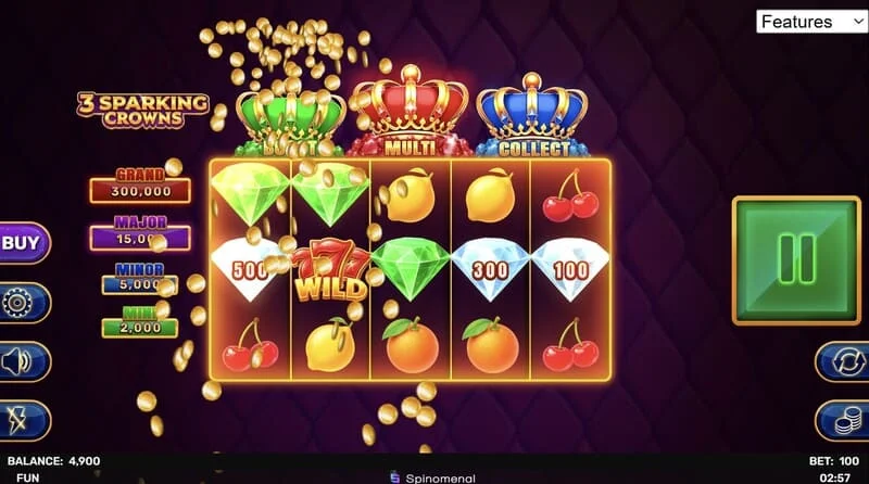 3 Sparking Crowns Wild laimests